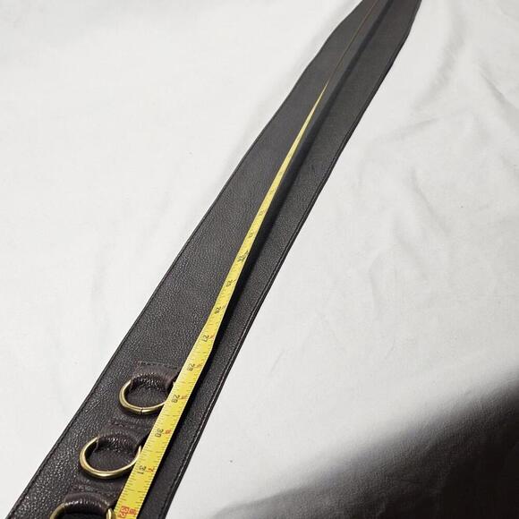 Vintage Genuine Leather Nine West Triple O-ring Keeper Belt Womens Size Small - Picture 2 of 10